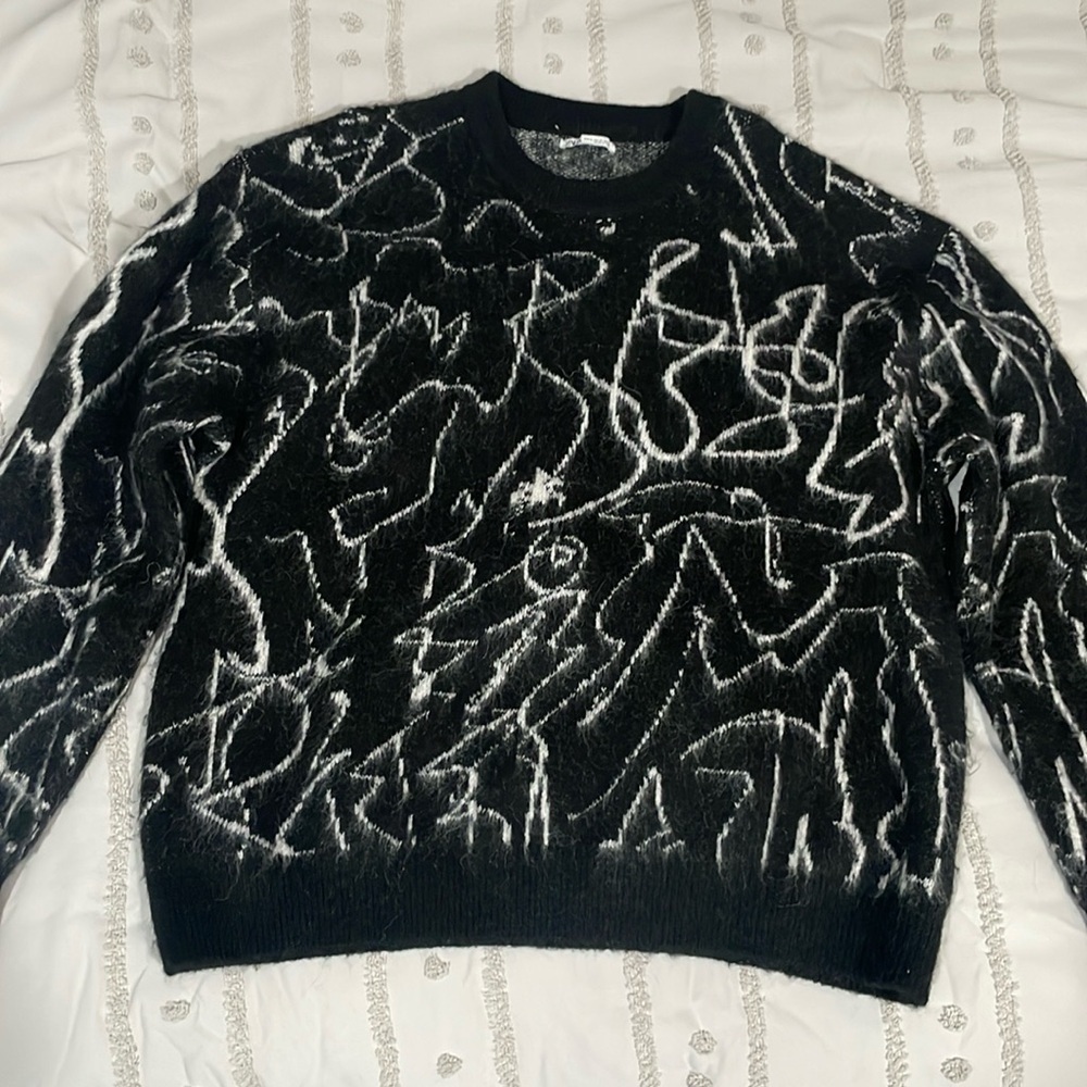Black and white Zara Sweater
